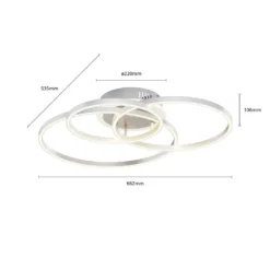 Tula Lámpara De Techo Smart Home Nickel - Lindby -Mejor Iluminación Tienda 42510965756516