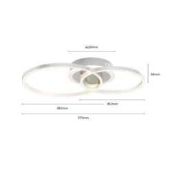 Edica Lámpara De Techo Smart Home Nickel - Lindby -Mejor Iluminación Tienda 42510965756686