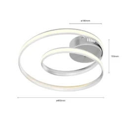 Verio Lámpara De Techo Smart Home Nickel - Lindby -Mejor Iluminación Tienda 42510965757296