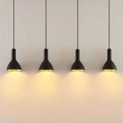 Cosmina 4 Lámpara Colgante Track Negro/Oro - Arcchio -Mejor Iluminación Tienda 42510965780103