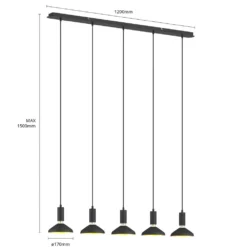 Jaika Lámpara Colgante Black/Gold - Arcchio -Mejor Iluminación Tienda 42510965798886