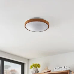 Mendosa Lámpara De Techo Wood/White - Lindby -Mejor Iluminación Tienda 42510965813243