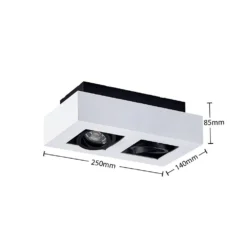 Vince 2 Lámpara De Techo White/Black - Arcchio -Mejor Iluminación Tienda 42510965819735