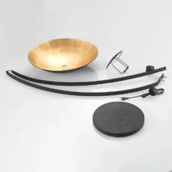 Emilienne Lámpara De Pie Black/Gold - Lindby -Mejor Iluminación Tienda 42510965927716