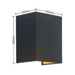 Lukani Aplique De Pared Black/Gold/Nickel - Lindby -Mejor Iluminación Tienda 42510965983394