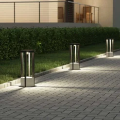 Kalisa Round LED Lámpara Exterior/Jardín H42 Dark Grey - Lucande -Mejor Iluminación Tienda 4251911703498lucande overa led sockelleuchte rund3