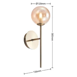 Wynina 1 Aplique De Pared Brass/Amber - Lucande -Mejor Iluminación Tienda 42519117044404