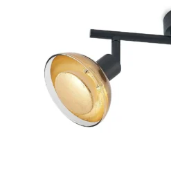 Erin 2 Lámpara De Techo Black/Gold - Lindby -Mejor Iluminación Tienda 42519117084625