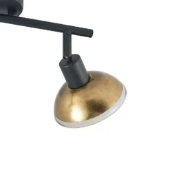 Erin 2 Lámpara De Techo Black/Gold - Lindby -Mejor Iluminación Tienda 42519117084626