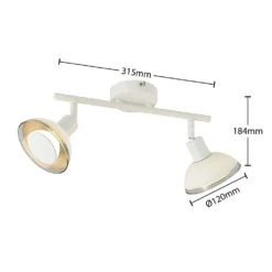 Erin 2 Lámpara De Techo White - Lindby -Mejor Iluminación Tienda 42519117085923