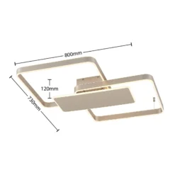 Kadira 80 Lámpara De Techo Nickel - Lucande -Mejor Iluminación Tienda 4251911710533 9922004 3