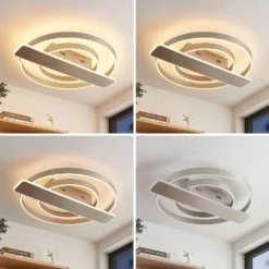 Linetti Lámpara De Techo Nickel - Lucande -Mejor Iluminación Tienda 42519117107933