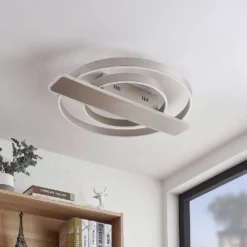 Linetti Lámpara De Techo Nickel - Lucande -Mejor Iluminación Tienda 42519117107934