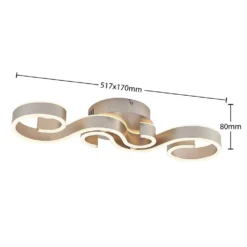 Admira Lámpara De Techo L51,7 Nickel - Lucande -Mejor Iluminación Tienda 42519117109154