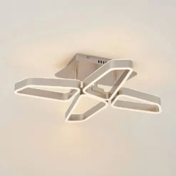 Quinn 4 Lámpara De Techo Nickel - Lucande -Mejor Iluminación Tienda 42519117110355