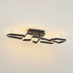 Quinn 5 Lámpara De Techo Black/Gold - Lucande -Mejor Iluminación Tienda 42519117110425