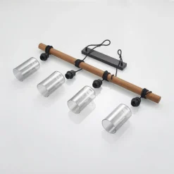 Emavi Lámpara Colgante Black/Smoke/Wood - Lindby -Mejor Iluminación Tienda 42519117115306