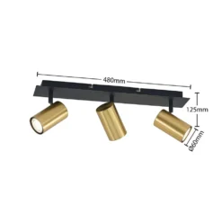 Raisan 3 Square Lámpara De Techo Black/Brass - Lindby 9 Raisan 3 Square Lámpara De Techo Black/Brass - Lindby -Mejor Iluminación Tienda 42519117117524