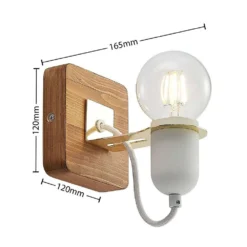 Becky Aplique De Pared White/Wood - Lucande -Mejor Iluminación Tienda 42519117120563