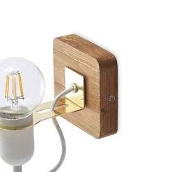 Becky Aplique De Pared White/Wood - Lucande -Mejor Iluminación Tienda 42519117120566