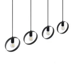 Shaima 4 Lámpara Colgante Black - Lindby