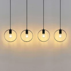 Shaima 4 Lámpara Colgante Black - Lindby -Mejor Iluminación Tienda 4251911712988 4