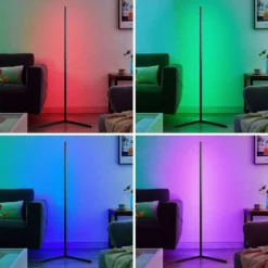 Jemma RGB Lámpara De Pie Black - Lindby -Mejor Iluminación Tienda 42519117130463