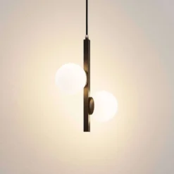 Emarin Lámpara Colgante Black/Opal - Lucande -Mejor Iluminación Tienda 42519117130536