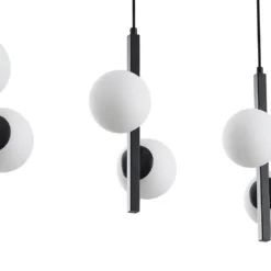 Emarin 3 Lámpara Colgante Black/Opal - Lucande -Mejor Iluminación Tienda 42519117130606