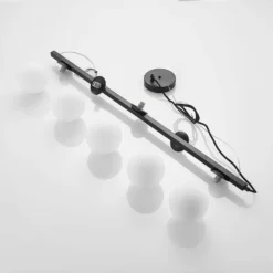 Emarin Long Lámpara Colgante Black/Opal - Lucande -Mejor Iluminación Tienda 42519117130846