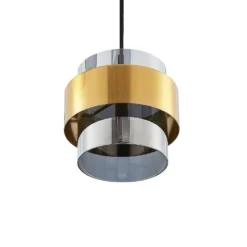 Ikibare Cluster Lámpara Colgante Black/Brass/Smoke - Lucande -Mejor Iluminación Tienda 42519117132376