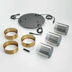 Ikibare Cluster Lámpara Colgante Black/Brass/Smoke - Lucande -Mejor Iluminación Tienda 42519117132377