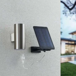 Maurun Solar Aplique De Pared Silver - Lindby -Mejor Iluminación Tienda 42519117133294