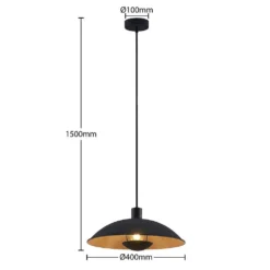 Narisara Lámpara Colgante Ø40 Black/Gold - Lindby -Mejor Iluminación Tienda 42519117135653