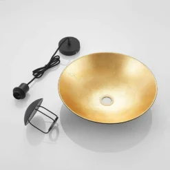 Narisara Lámpara Colgante Ø40 Black/Gold - Lindby -Mejor Iluminación Tienda 42519117135656