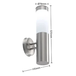 Sirita Solar Aplique De Pared Silver - Lindby -Mejor Iluminación Tienda 42519117135964