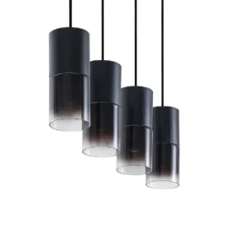 Berral 4 Lámpara Colgante Black/Smoke - Lindby -Mejor Iluminación Tienda 42519117189045