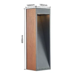 Ansala Aplique Exterior H60 Wood - Lucande -Mejor Iluminación Tienda 42519117197963