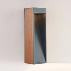 Ansala Aplique Exterior H60 Wood - Lucande -Mejor Iluminación Tienda 42519117197964