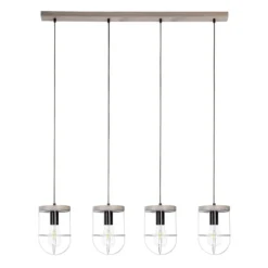 Neptuna 4 Lámpara Colgante Grey Wood/Black/Grey - Envostar -Mejor Iluminación Tienda 42519117231445