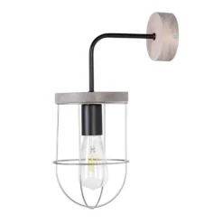 Neptuna Down Aplique De Pared Grey Wood/Black/Grey - Envostar