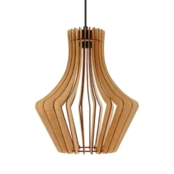 Floj Lámpara Colgante Ø30 Black/Wood - Envostar -Mejor Iluminación Tienda 42519117241274