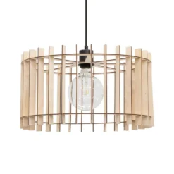 Mors Lámpara Colgante Black/Wood - Envostar -Mejor Iluminación Tienda 42519117241724