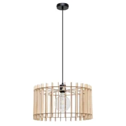 Mors Lámpara Colgante Black/Wood - Envostar -Mejor Iluminación Tienda 42519117241725