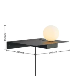 Pumari Right Aplique De Pared Black - Lindby -Mejor Iluminación Tienda 42519117255063