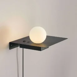 Pumari Left Aplique De Pared Black - Lindby -Mejor Iluminación Tienda 42519117255204