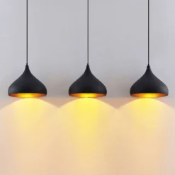 Elamira Lámpara Colgante Black/Gold - Lindby -Mejor Iluminación Tienda 42519117266334