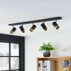 Evaro 5 Lámpara De Techo Black/Gold - Arcchio -Mejor Iluminación Tienda 42519117276093