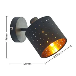 Darima 1 Lámpara De Techo Black/Gold - Lindby -Mejor Iluminación Tienda 42519117311254