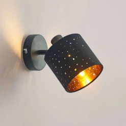 Darima 1 Lámpara De Techo Black/Gold - Lindby -Mejor Iluminación Tienda 42519117311255